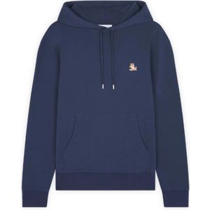 Maison Kitsuné, Heren, Sweatshirts & Hoodies, Blauw, Maat: XL Katoen,