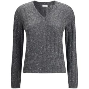 Brunello Cucinelli, Dames, Truien, Grijs, Maat: XL Katoen,