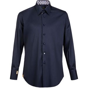 Billionaire, Heren, Overhemden, Blauw, Maat: S Katoen,