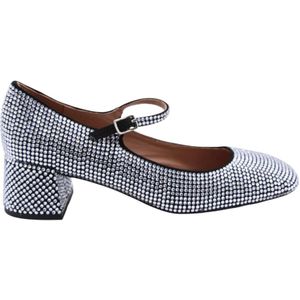 Bibi Lou - Mary Jane Pump - Zilver - Leer