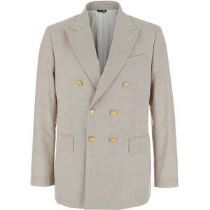 Reveres 1949, Heren, Jassen, Beige, Maat: XL Wol,