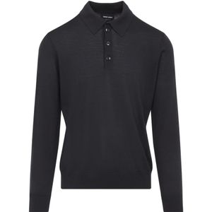 Giorgio Armani, Heren, Truien, Grijs, Maat: M Wol,