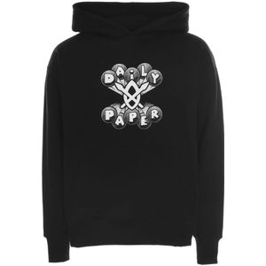 Daily Paper, Heren, Sweatshirts & Hoodies, Zwart, Maat: 2XL
