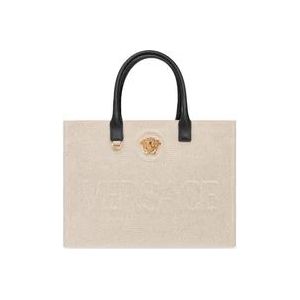 Versace ‘La Medusa’ shopper tas , Beige , Dames , Maat: ONE Size