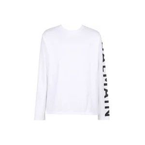 Balmain T-shirt met lange mouwen , White , Heren , Maat: L