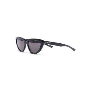 Balenciaga Zwarte zonnebril met accessoires , Black , Dames , Maat: 55 MM