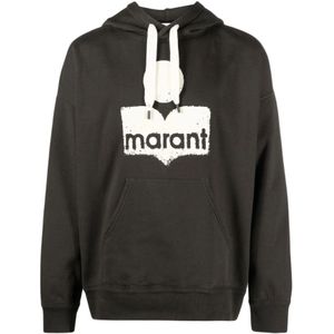 Isabel Marant, Heren, Sweatshirts & Hoodies, Zwart, Maat: M Katoen,