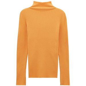 someday., Dames, Truien, Oranje, Maat: L Viscose,