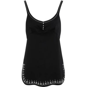 Rabanne - Dames Tops - Zwart - Polyester