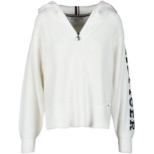 Tommy Hilfiger, Dames, Truien, Wit, Maat: S Katoen,