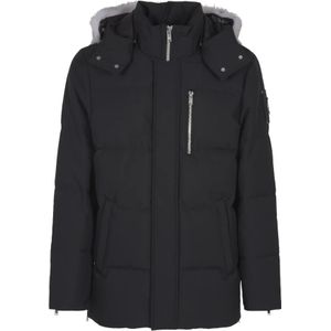 Moose Knuckles, Heren, Jassen, Zwart, Maat: M Poliester,