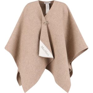 Max Mara, Dames, Jassen, Beige, Maat: ONE Size Wol,