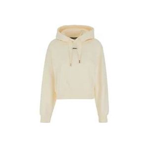 Jacquemus Witte hoodie met logopatch , White , Dames , Maat: M