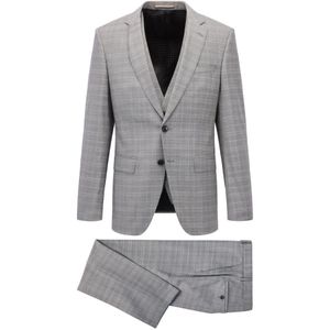 Hugo, Heren, Pakken, Grijs, Maat: S Wol,
