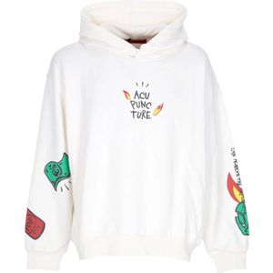 Acupuncture, Heren, Sweatshirts & Hoodies, Wit, Maat: XL Katoen,