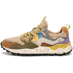 Flower Mountain - Yamano W - Lage Sneaker - Beige - Suède met Wol - Multicolor