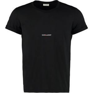 Saint Laurent, Heren, Tops, Zwart, Maat: S Katoen,