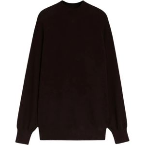 Aspesi, Dames, Sweatshirts & Hoodies, Zwart, Maat: S Wol,