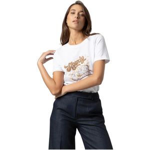 Kocca, Dames, Tops, Wit, Maat: L Leer,