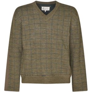 Maison Margiela, Heren, Truien, Groen, Maat: L Wol,