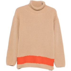 Msgm, Dames, Truien, Beige, Maat: S Wol,