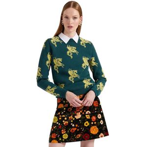 La DoubleJ, Dames, Truien, Veelkleurig, Maat: L Fleece,