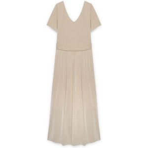 Fiorella Rubino, Dames, Jurken, Geel, Maat: XL Jersey,