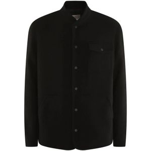 Moncler, Heren, Jassen, Zwart, Maat: XL Wol,