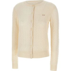 Sun68, Dames, Truien, Wit, Maat: S Wol,