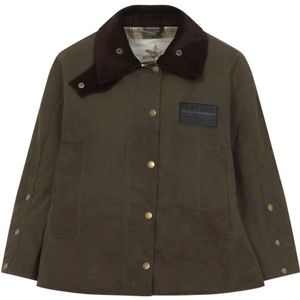 Barbour, Dames, Jassen, Bruin, Maat: M Katoen,
