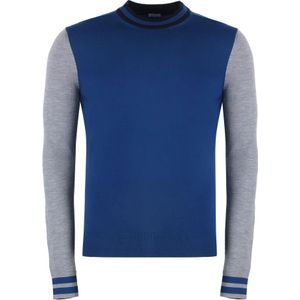 Malo, Heren, Truien, Blauw, Maat: M Wol,