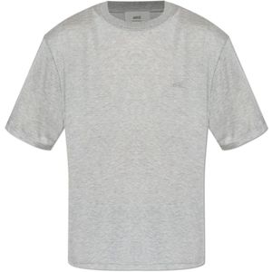 Ami Paris, unisex, Tops, Grijs, Maat: 2XS Katoen,