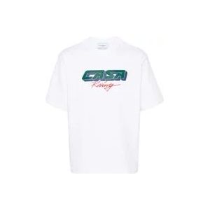 Casablanca Klassieke Bedrukte T-shirts en Polos , White , Heren , Maat: S