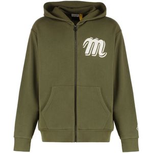 Moncler - 3 Moncler Mercedes-Benz - Hoodie - Donkergroen - Katoen