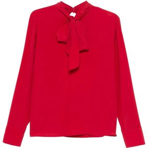 Twinset Zijde Blend Blouse en Shirt , Red , Dames , Maat: XS