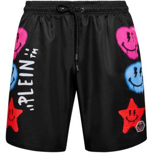 Philipp Plein, Heren, Badkleding, Zwart, Maat: 2XL Poliester,