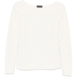 Emporio Armani, Dames, Truien, Wit, Maat: S