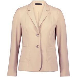 Betty Barclay - Korte Blazer - Beige - Dames - Leer - Getailleerd