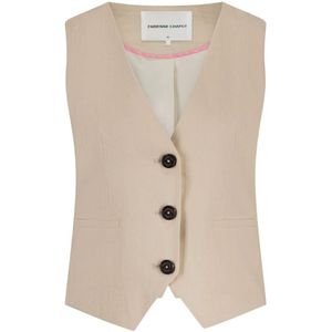 Fabienne Chapot, Dames, Jassen, Beige, Maat: L Linnen,