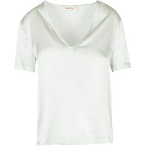 Jucca, Dames, Blouses & Shirts, Grijs, Maat: L Zijde,