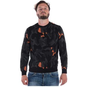 Emporio Armani, Heren, Sweatshirts & Hoodies, Grijs, Maat: XL Katoen,