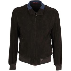 Stewart, Heren, Jassen, Bruin, Maat: 2XL Suède,