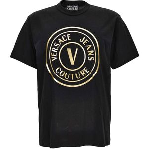 Versace Jeans Couture, Heren, Tops, Zwart, Maat: L