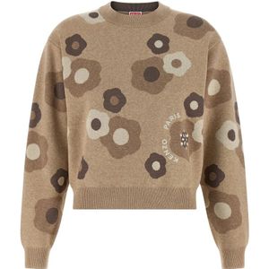 Kenzo, Dames, Truien, Beige, Maat: S Katoen,