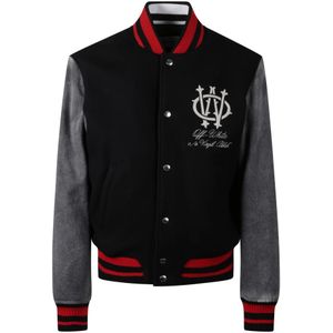 Off White, Heren, Jassen, Zwart, Maat: L Wol,