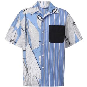 Msgm, Heren, Overhemden, Veelkleurig, Maat: XL Katoen,