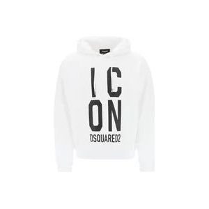 Dsquared2 Casual Sweatshirt voor Dagelijks Comfort , White , Heren , Maat: S
