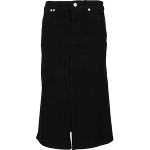 Proenza Schouler, Dames, Rokken, Zwart, Maat: XS Denim,