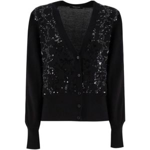 Fabiana Filippi, Dames, Truien, Zwart, Maat: S Wol,