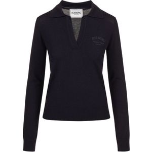 Iceberg, Dames, Truien, Blauw, Maat: S Wol,